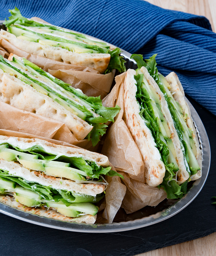 Beautiful green sandwiches Polarbröd